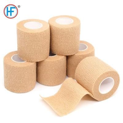 Mdr CE Approved Self-Adhesive Bandage Printed Custom Cohesive Bandage Packaged in Carton