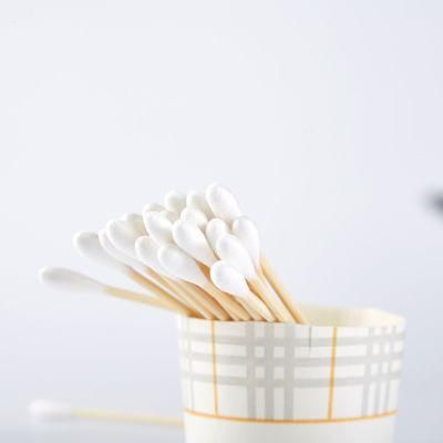 Environmentally Friendly Bamboo Sticks Cotton Ear Nasal Buds Medical Swabs