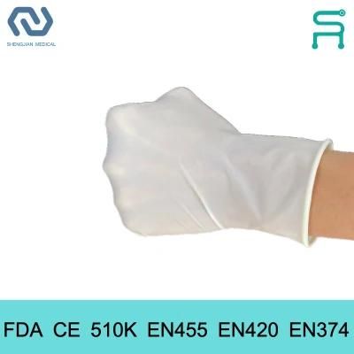 Disposable Powder Free Latex Examination Gloves with FDA 510K for Hospital