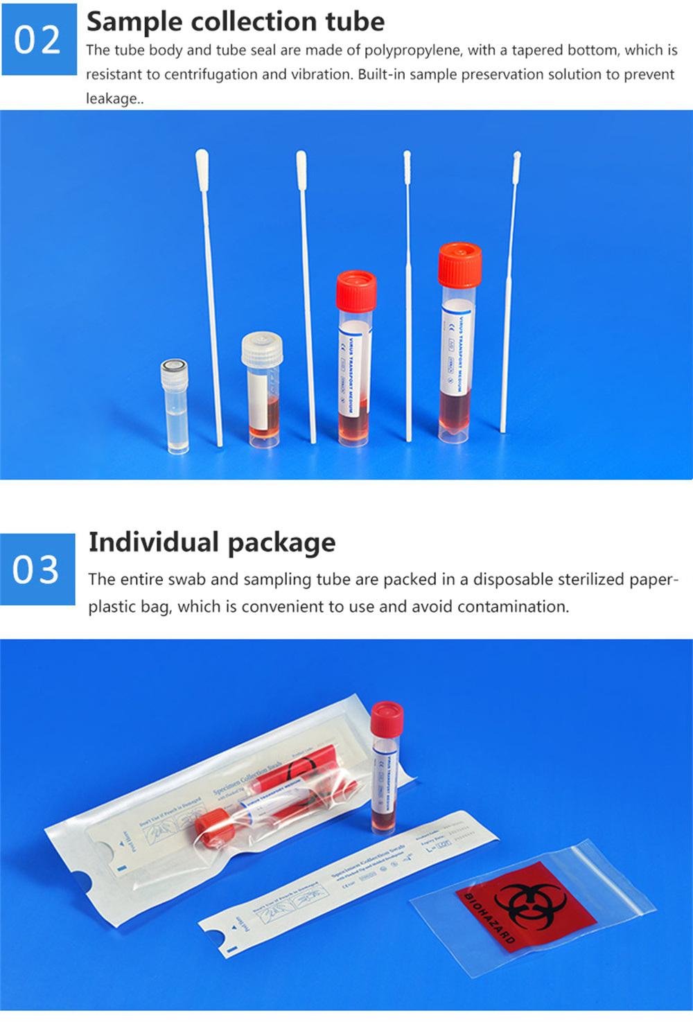Vtm Kits Disposable Virus Delivery Media Tube Viral Transport Media Virus Sampling Tube