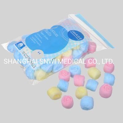 Disposable Colorful Hospital Use Medical High Absorbent Cotton Ball
