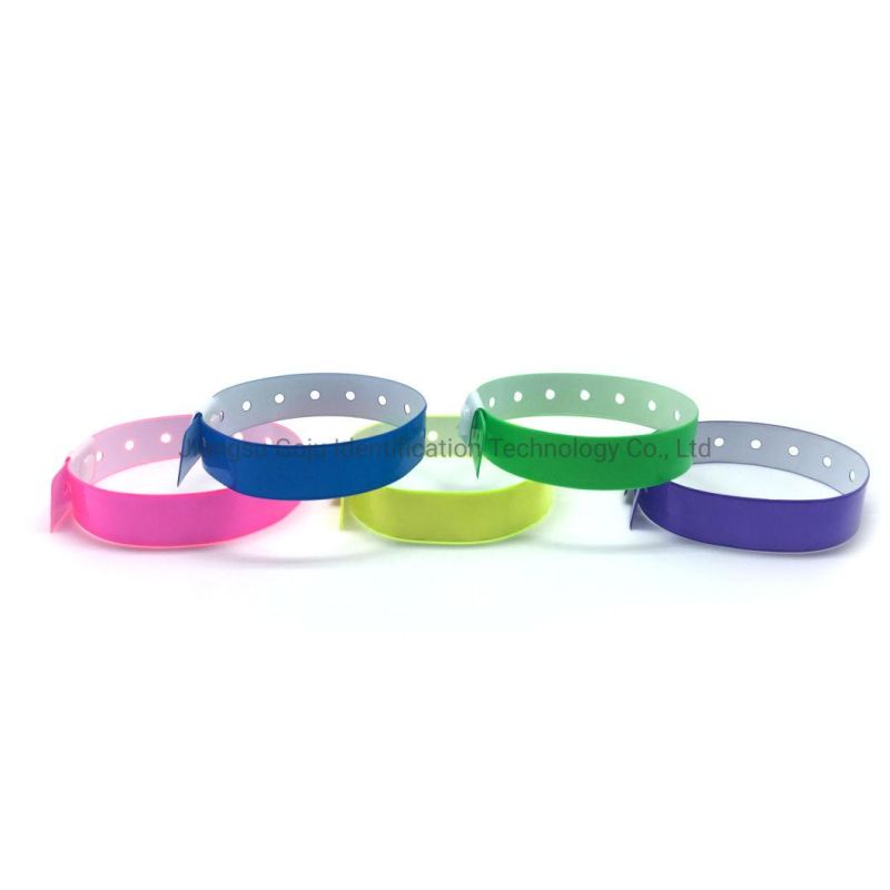 Custom Cheap Vinyl L Shaped PVC Festival Wristband