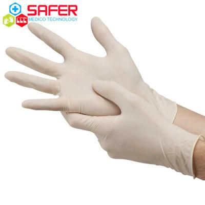 Gloves Examination Latex Disposable OEM Brand Powder Medical Grade