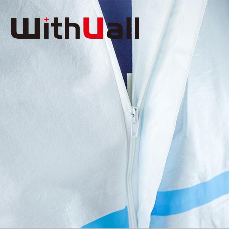 Liquid Chemicals Resistance Disposable Microporous Bounded Seam Type 5/6 Coverall Protect Clothing