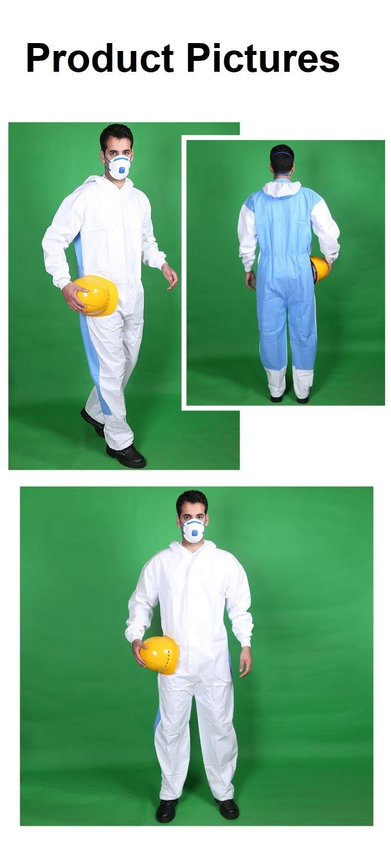 Paint Breathable Waterproof Type 5 6 Laminated Hooded Disposable Coverall