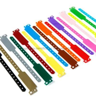 Waterproof Vinyl PVC Wrist Band Plastic Snap