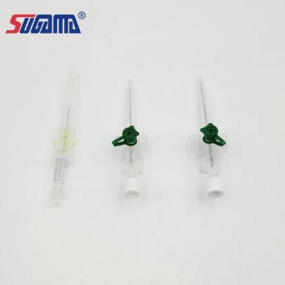 Medical Disposable Safety IV Cannula Catheter with Injection Port with Wing