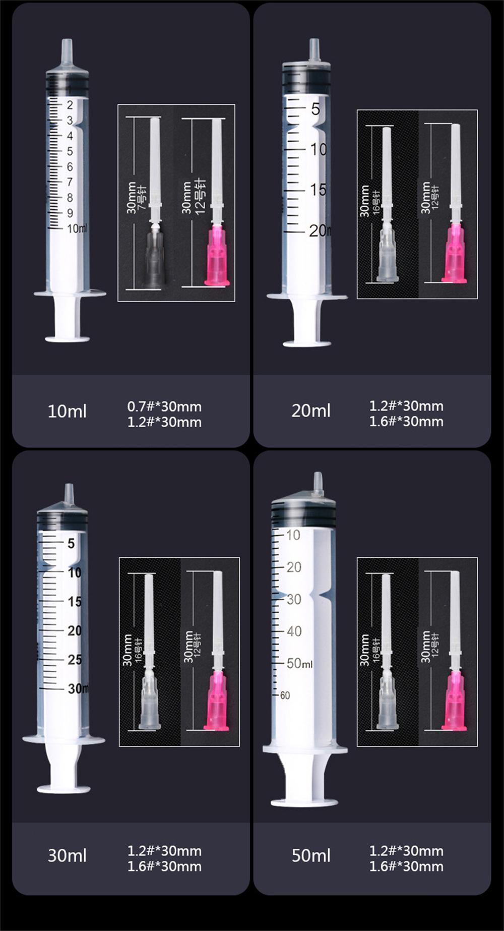 Disposable Sterile Plastic Transparent Visual Scale 1ml Syringe with Needle for Vaccine Injection