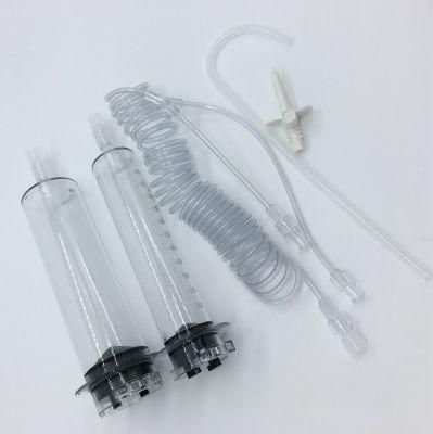 Radiology Consumables Plastic Disposable Double Head Syringe for Medrad CT