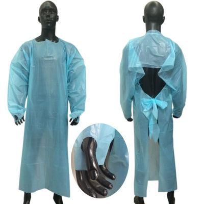 Level 4 CPE Material Non-Woven Waterproof Safety Isolation Gown