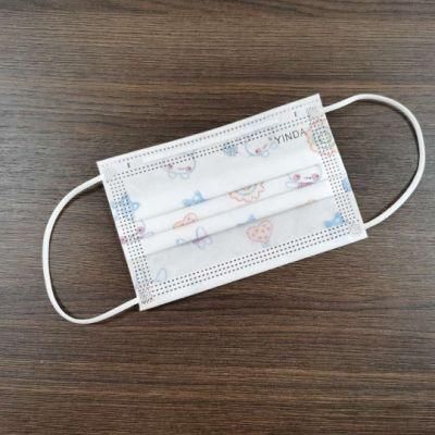 Cute Heart Printing Disposable Face Mask for Children