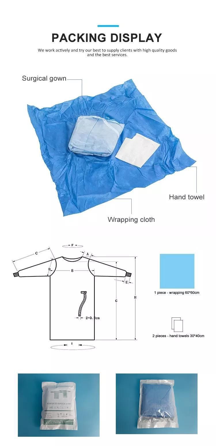 Sterile Hospital Operating Theater Gown/ Disposable Surgical Gown