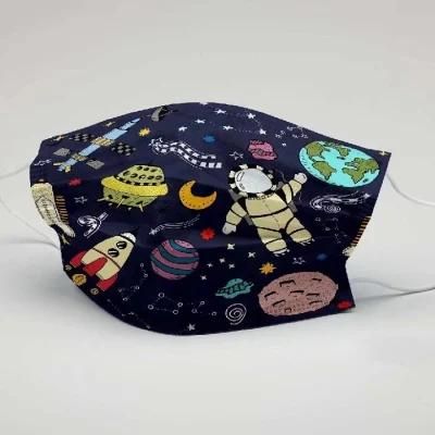 Disposable Nonwoven Custom Mascarilla Design Cute Adjustable Elastic Earloop Soft Safety Protection Kids Children Face Mask