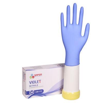 Latex Nitrile Gloves Violet Powder Free Non Medical