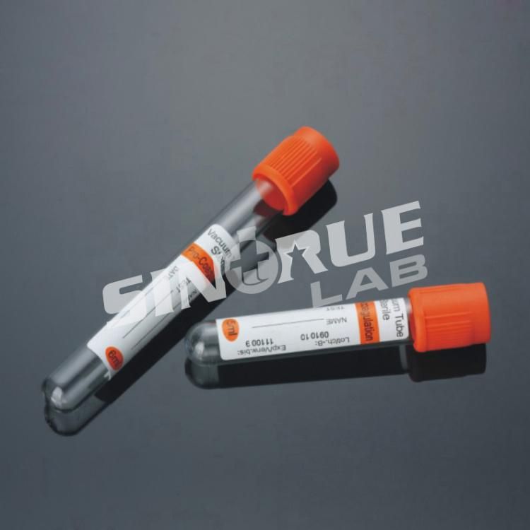 Red/Orange Cap Procoagulation Tube Clot Additive Non-Vacuumed Blood Collection Tube