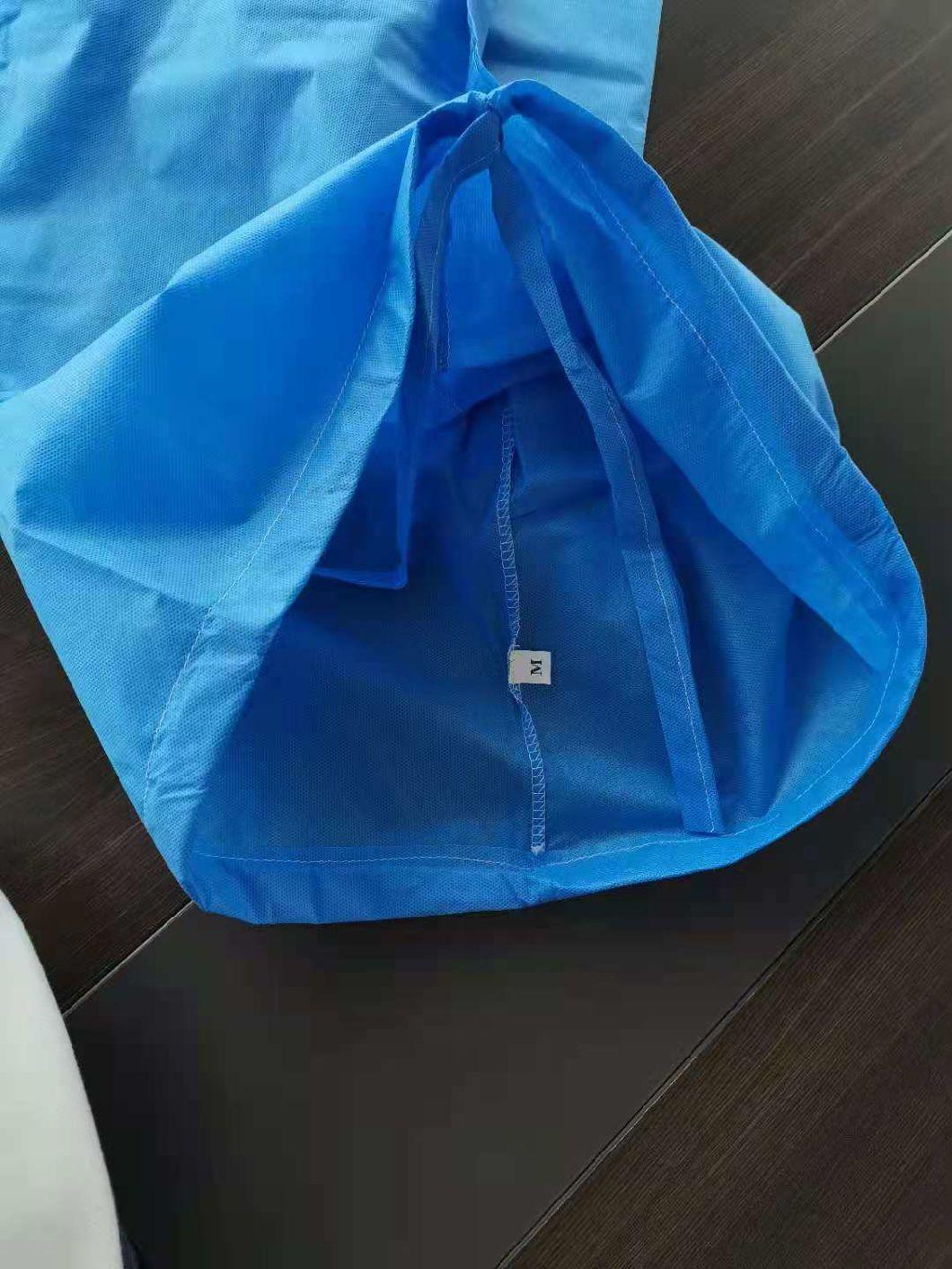 Disposable Scrub Suit with Round Neck and Short Sleeves
