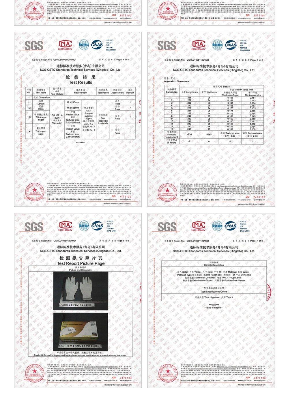 Blue High Quality Safety Powdered Made in China Competitive Price Food Grade Disposable Nitrile Latex Medical Examination Gloves