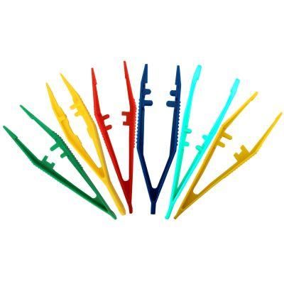 Factory Supply Hospital Medical Disposable Tweezers Sterile Plastic Dressing Forceps