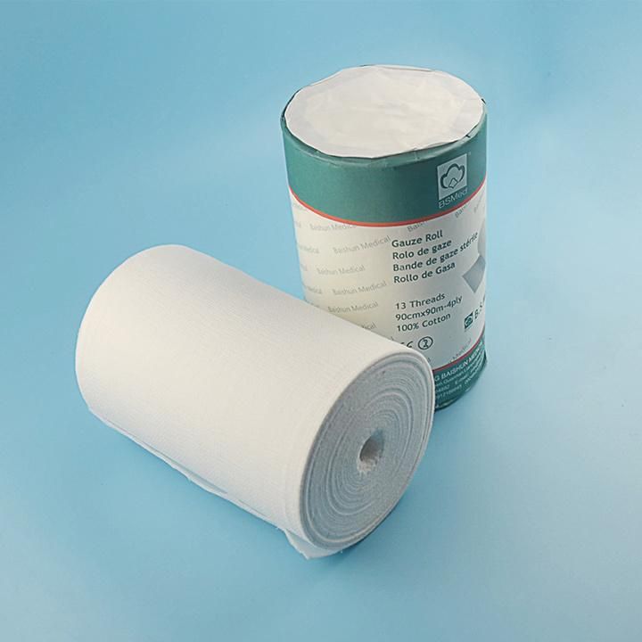 100% Raw Cotton Medical Products Supply Gauze Roll Manufacturer
