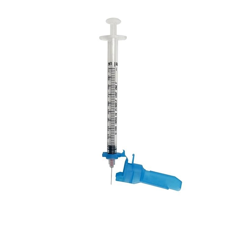 CE/FDA Approved Disposable Safety Insulin Syringe 50/101units