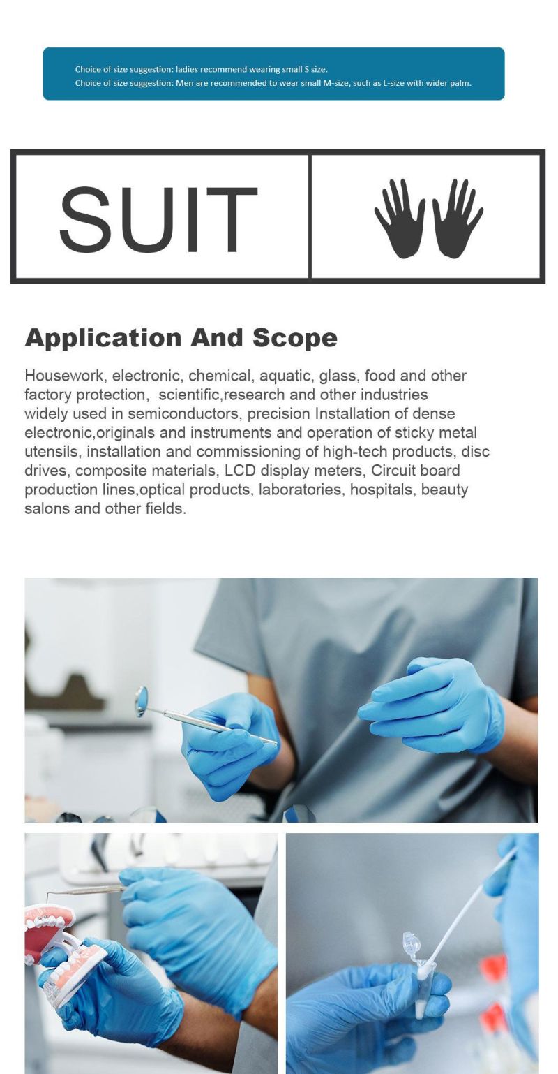 Disposable Medical Examination Black Nitrile Large Gloves
