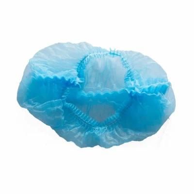 Double Elastic Anti Dust Non-Woven Bouffant Cap Mob Cap Nurse Medical Consumables