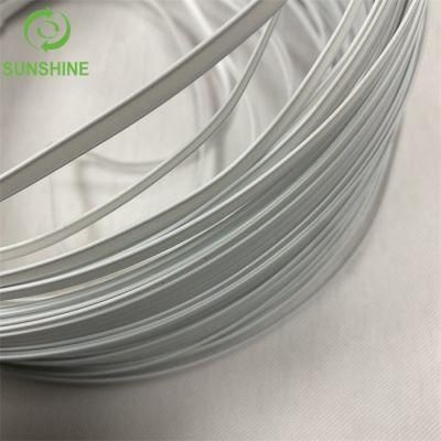 High Quality 100% PP/PE 3mm or 5mm Single/Double Plastic Nose Wire Nose Clip Nose Bridge in Stock Raw Materials