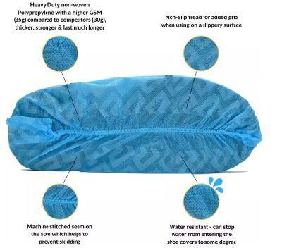 Non Woven or PE Disposable Blue Shoe Cover