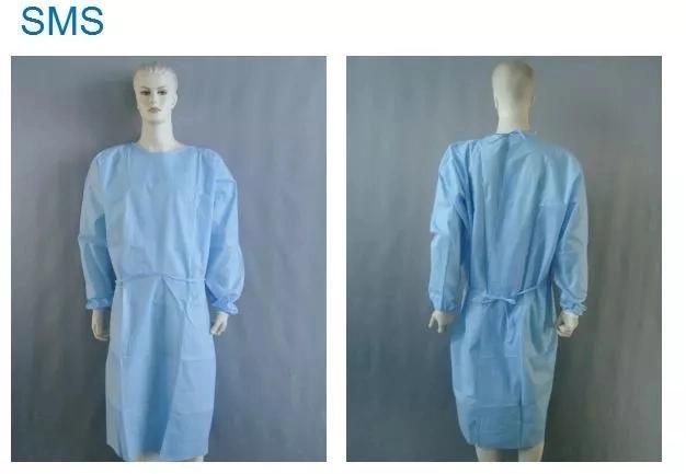 SMS Surgical Gown Impervious Disposable Gown for Patients/ISO, High Protective SMS Sterile Disposable Surgical Gownview Larger Imagesms Surgical Gown Im