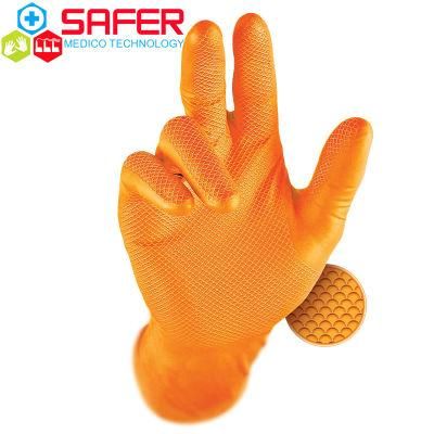 Factory Disposable Diamond Nitrile Texture Glove with Powder Free