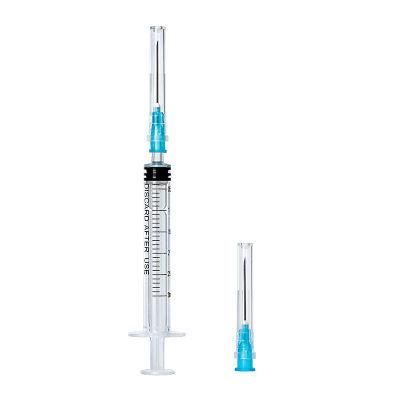 Wholesale 1ml Cc Sterile Disposable Syringe for Vaccine Injection with 23G/25g Needle