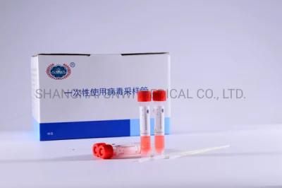 Disposable Medical Collection Viral Transport Medium Tube Supplies Virus Sampling Tube with Swab (inactivated medium)