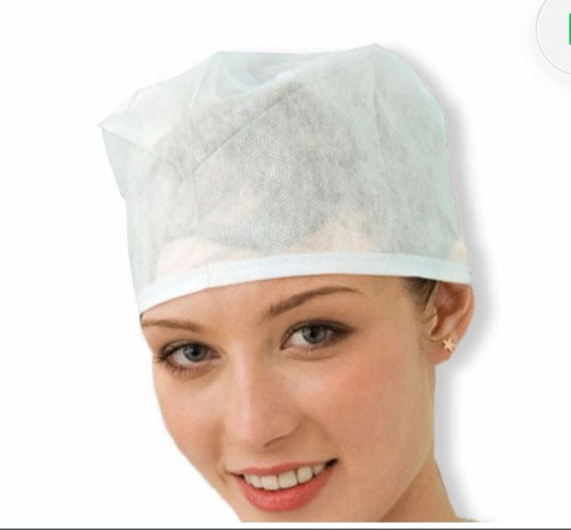 High Quality Disposable Non Woven Nurse Cap/Doctor Cap/Round Cap/Strip Cap/Clip Cap