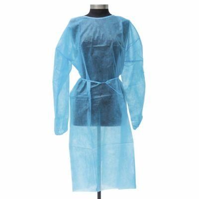 Blue Non Woven Cheap Anti Liquid Isolation Disposable Gown for Dissection