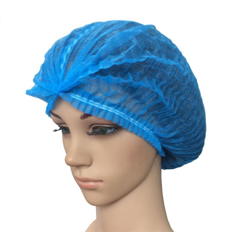 Medical Bouffant Head Cap Non Woven Disposable Surgical Mop Clip Head Caps