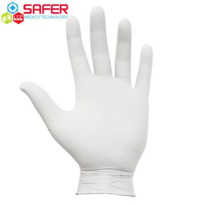 Disposable Medical White Nitrile Gloves with Powder Free