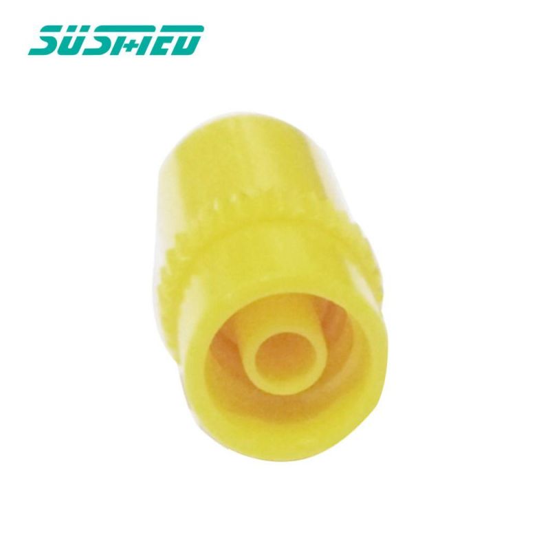 Disposable Yellow Heparin Cap for IV Catheter for Animal