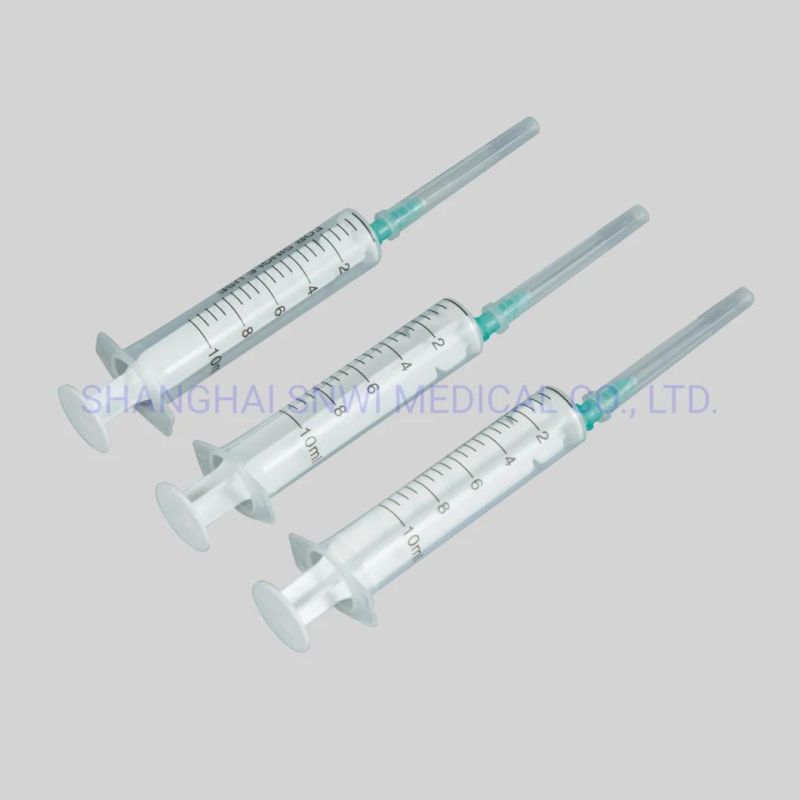 Disposable Medical Orange Cap 1ml Insulin Syringe with Fixed Needle