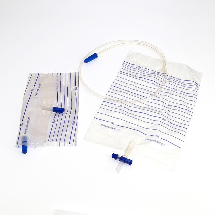 Medical Hospital Pushing Cross Valve Outlet Urine Collection Drainage Bag