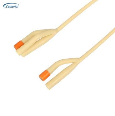 Various Size Disposable Latex All 100% Silicone Elastomer Foley Balloon Catheter 2 Way/3 Way with Hard Valve