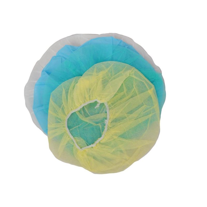 Disposable Non Woven Nurse Clip, Bouffant Mob Cap for Food/Medical