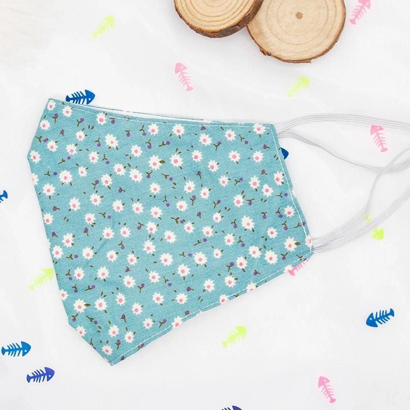 Un Proof Three Dimensional Mask All Cotton Fashionable Flower Thin Women′s Breathable and Protective Spring Printed Mask