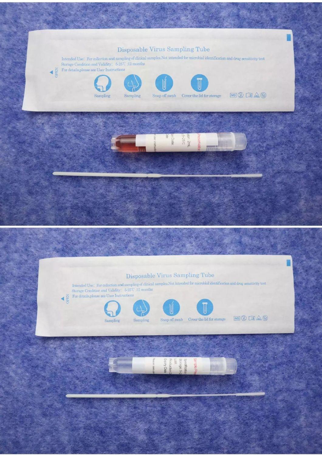 Virus Preservation Solution One-Time Virus Detection Sampling Tube Set Inactivated Throat Swab Frozen Tube