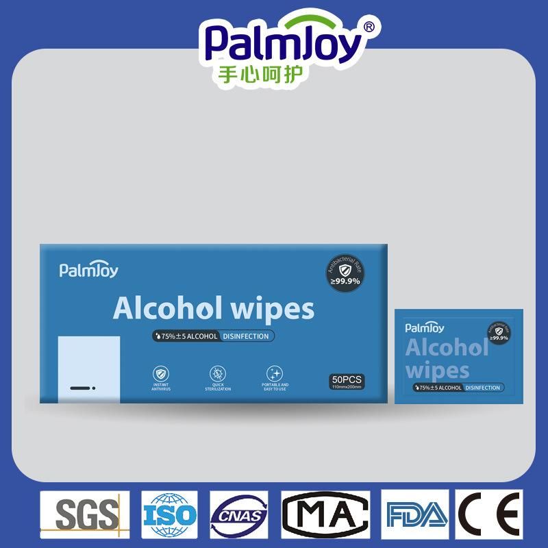 Palmjoy Advanced 75% Alcohol Hand Sanitizer Wipes Kill 99.9% Bacteria Disinfectant Alcohol Wipes