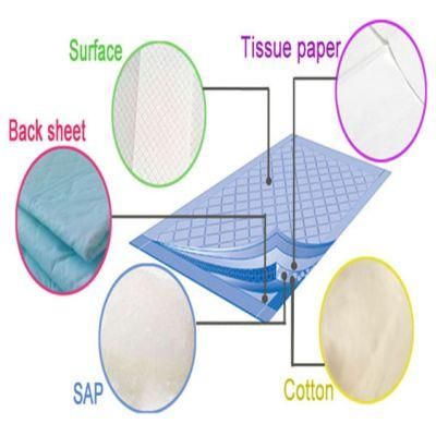 Hot Selling Medical Hospital Bed Disposable Green Sap Surgical Baby Adult 40X60 60X90 Underpad