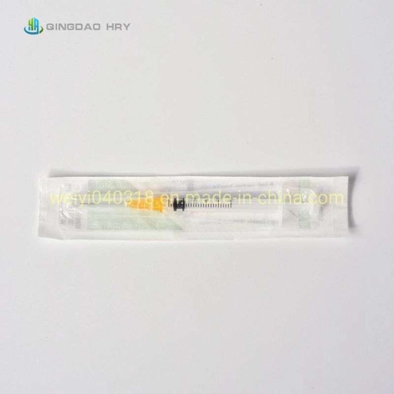 Factory Supply Medical 0.3-20ml/Cc Ad Syringe Medical Self Destruction Auto Disable Syringe/Low Dead Space Syringe with Hypodermic Meedle