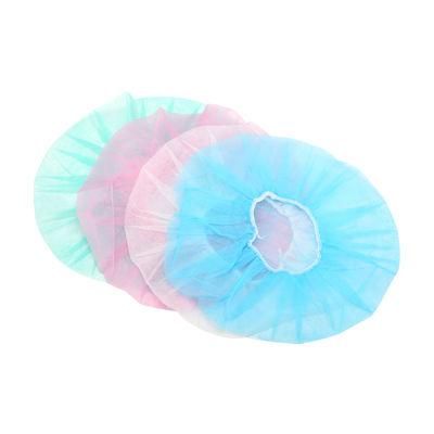 High Quality Disposable Non Woven Coverall Head Round Cap Cap Disposable Head Bouffant Non-Woven Clip Cap