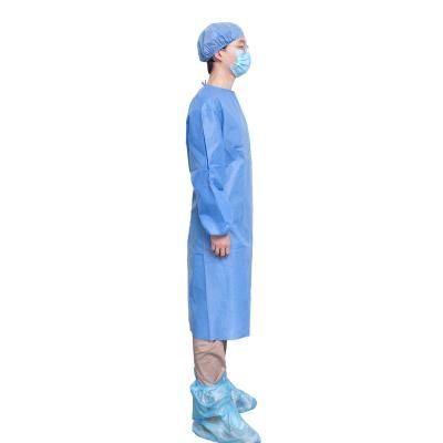 SMS Clothing Hospital Disposable Sterile Nonwoven Isolation Gown Level 3 40GSM