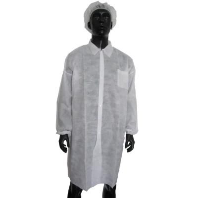 Wholesale White Disposable Polypropylene PP Non Woven Lab Gown