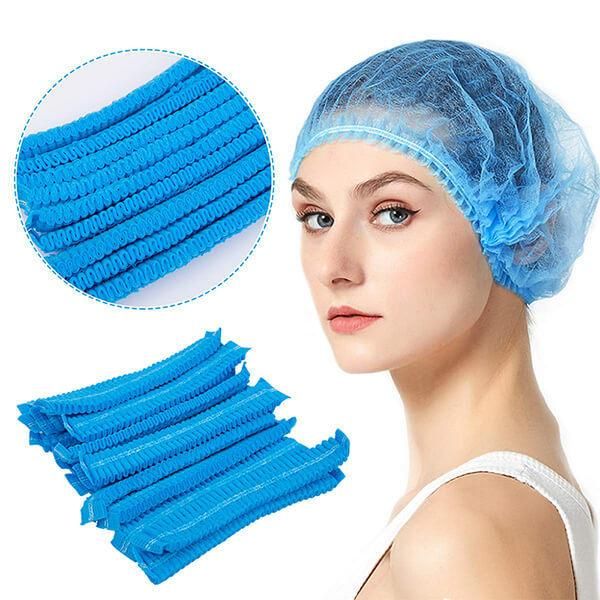 Medical Bouffant Head Cap Non Woven Disposable Surgical Mop Clip Head Caps